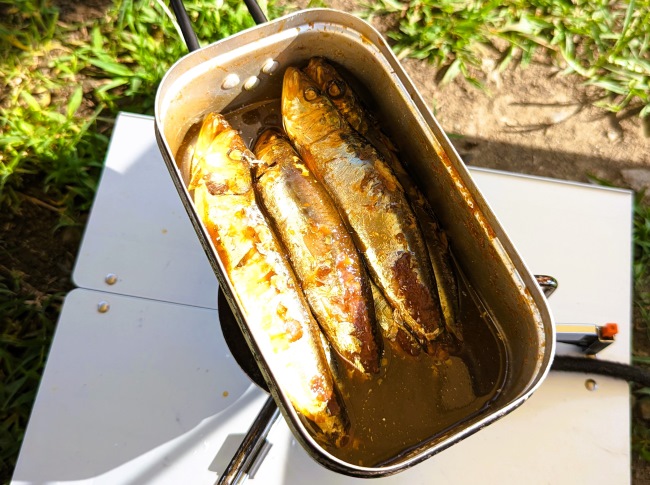 メスティンで作ったイワシの煮付け