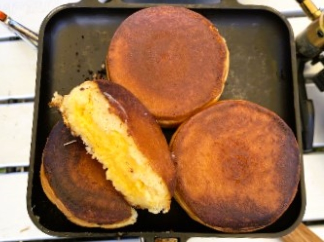 ホットサンドメーカーでカリっと焼いた今川焼き