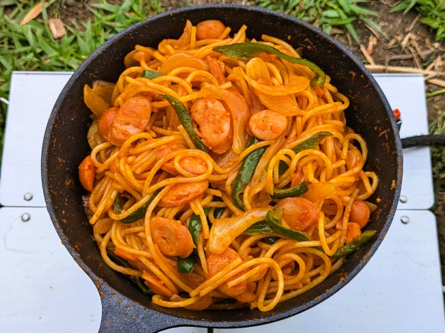 スキレットで昔懐かしいナポリタン