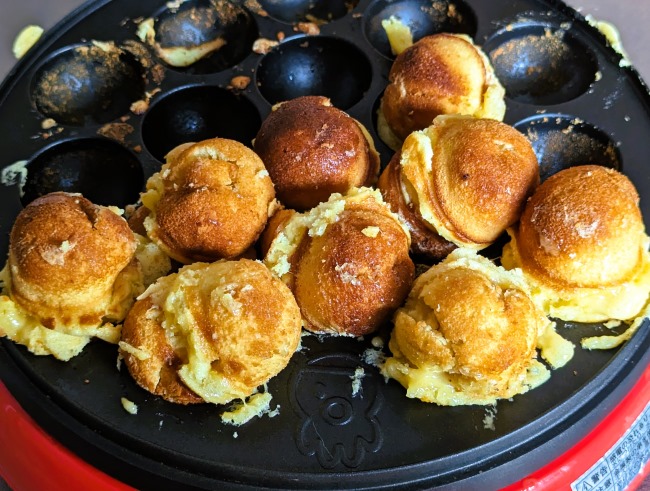 タコ焼き器で作った屋台風ベビーカステラ