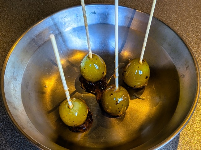 ハリボーグミで作ったブドウ飴