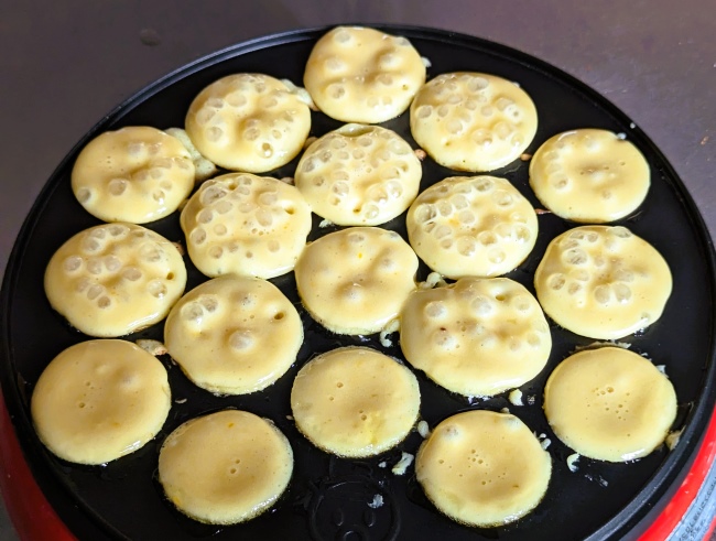 ベビーカステラの生地がぷくぷく気泡が出る