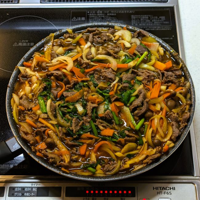 鹿肉とたっぷり野菜のプルコギ