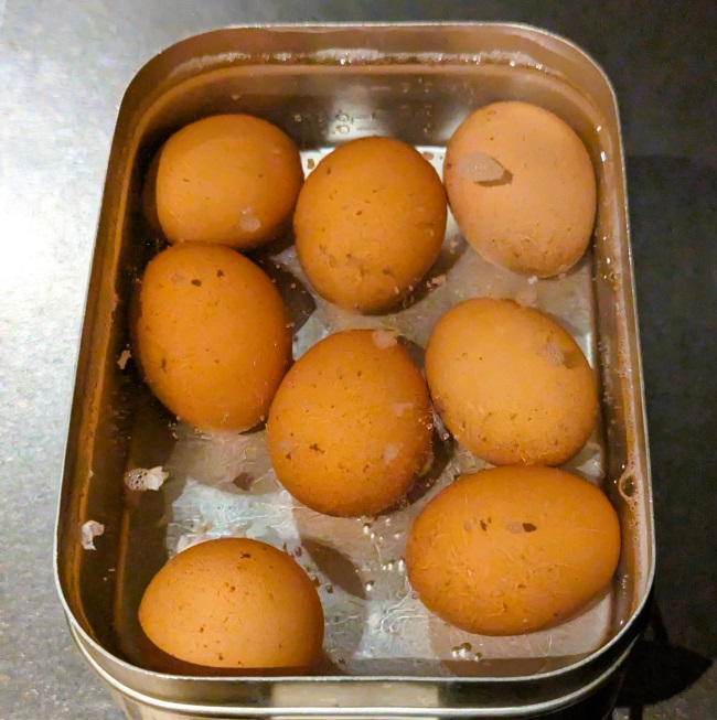 メスティンで作った茹で卵