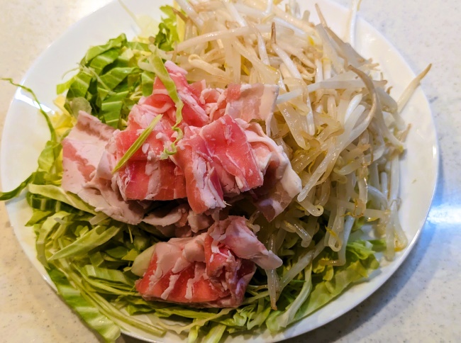 とん平焼きの具材