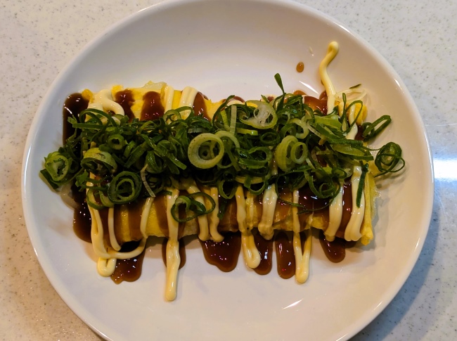 半熟卵がたまらないとん平焼き