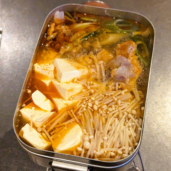 メスティンで簡単にスンドゥブチゲ