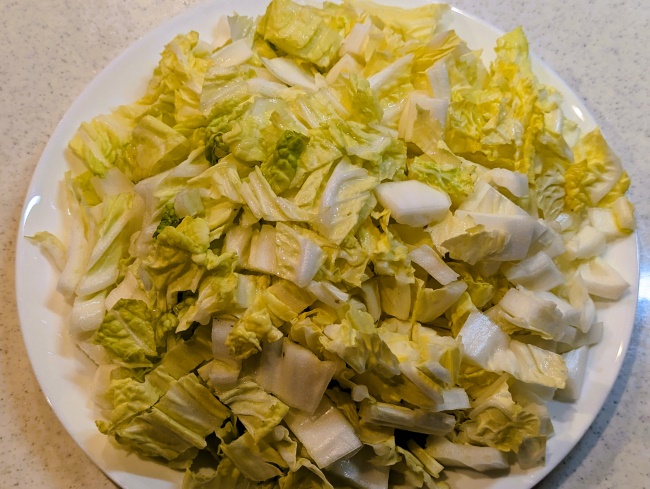 あんかけ焼きそばの白菜