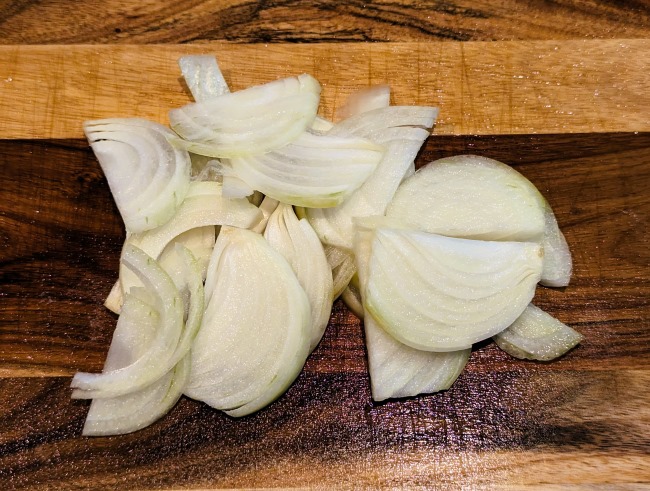 玉ねぎの薄切り