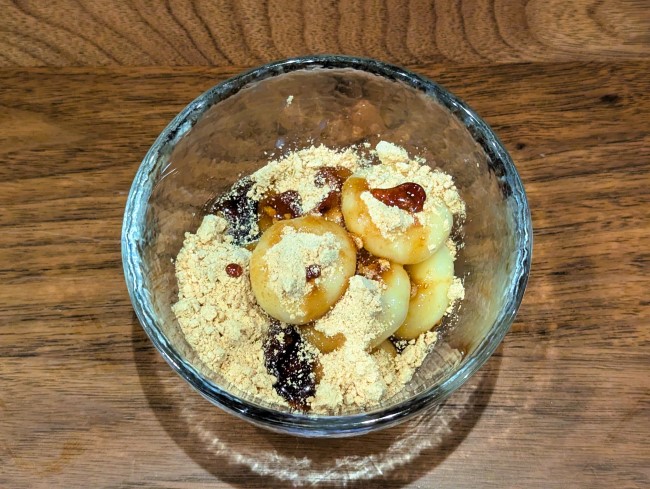 明治スーパーカップで作った白玉団子