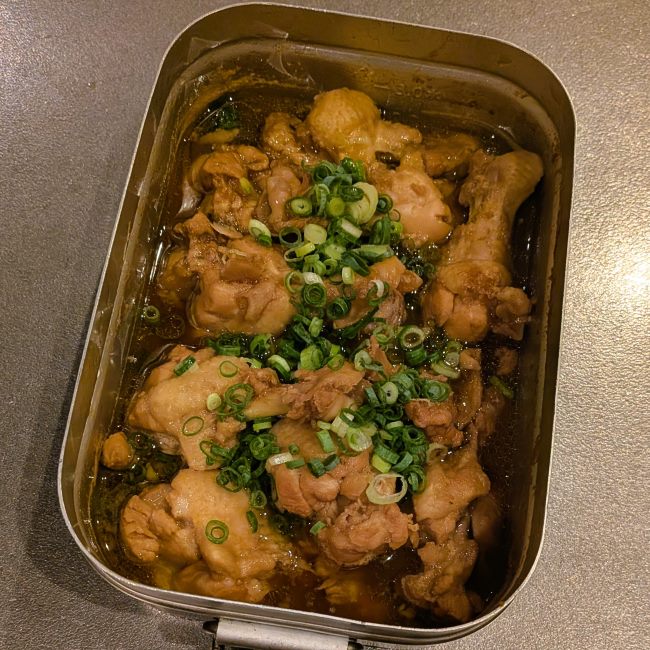 メスティンでさっぱり手羽元のポン酢煮