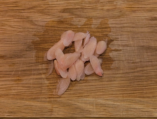 岩下の新生姜のスライス