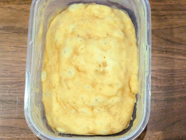 電子レンジで作ったプリンパン