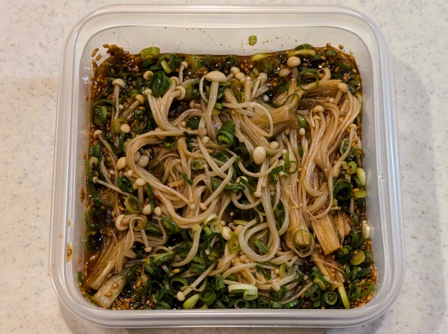 電子レンジで作った悪魔のなめたけ