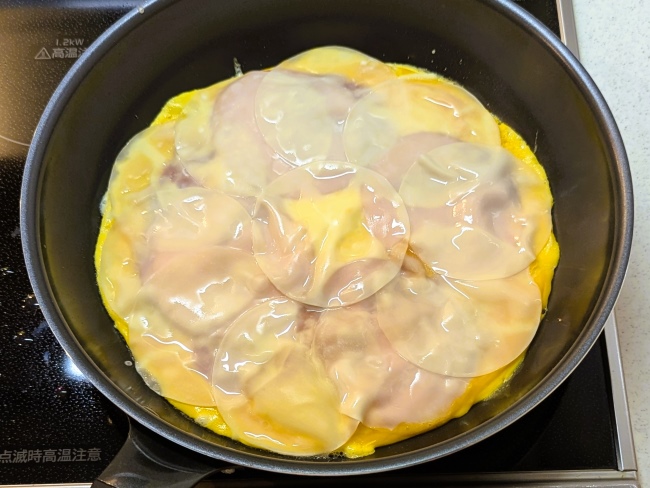 餃子の皮を敷き詰めたブリトー