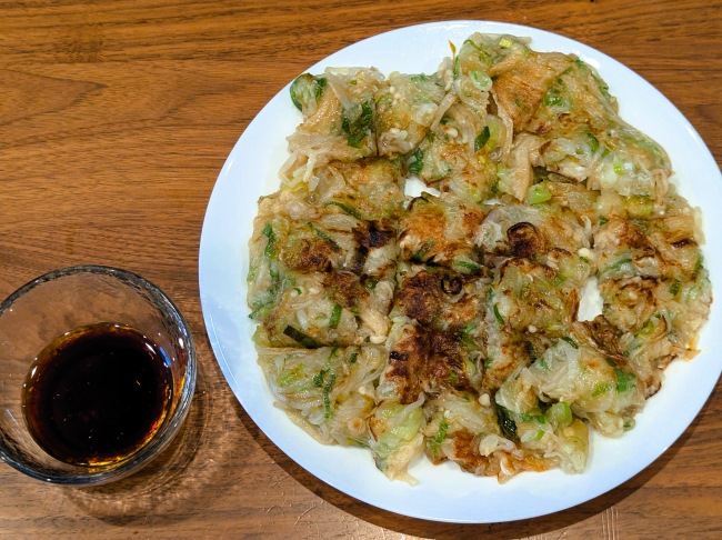 もやしを使って作ったヘルシーチヂミ