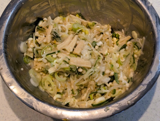 ヘルシーチヂミの生地を作る