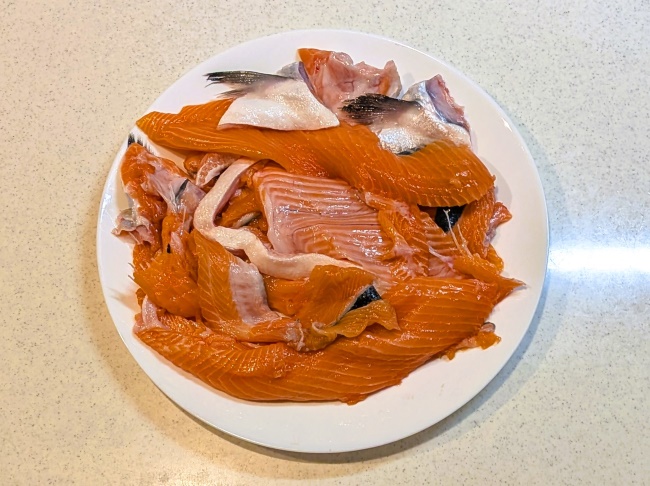 鮭のあらの下処理