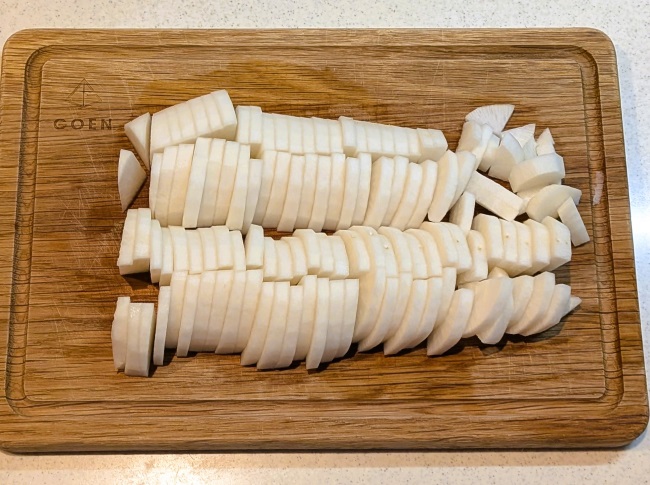 大根のイチョウ切り