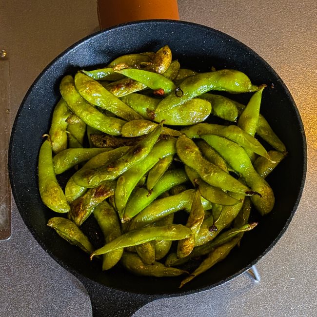 枝豆のペペロンチー