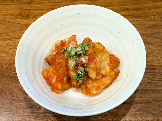 電子レンジで作るジューシー鶏チリ