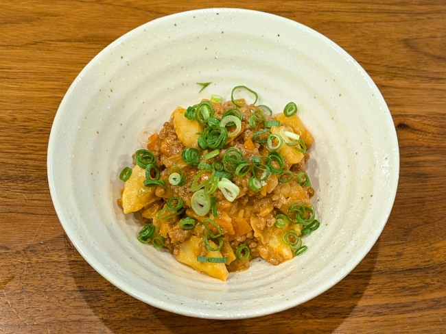 挽き肉のおつまみポテトサラダ