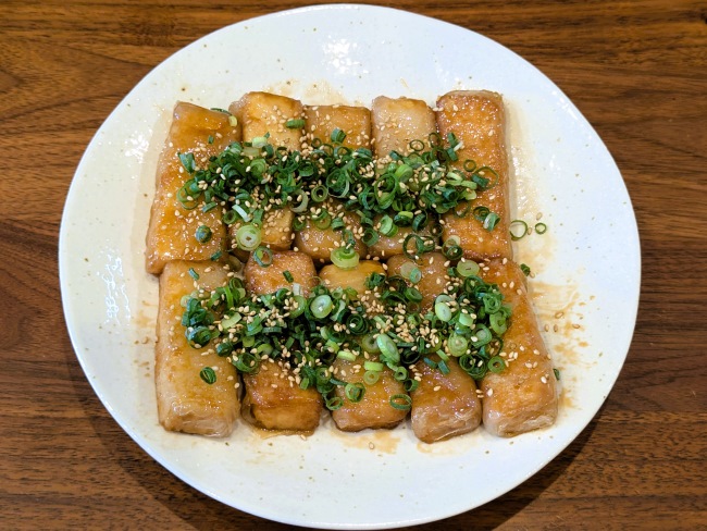 もっちり食感が癖になる厚揚げのライスペーパー巻き