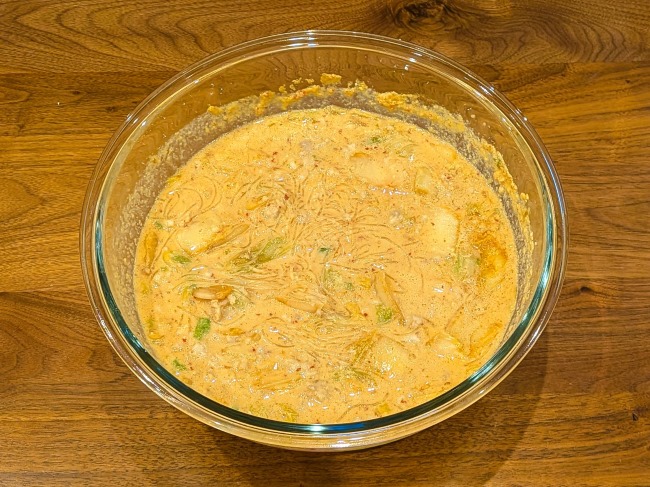 電子レンジで作る豆乳とキムチの濃厚春雨スープ