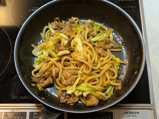 香ばしい味噌焼うどん