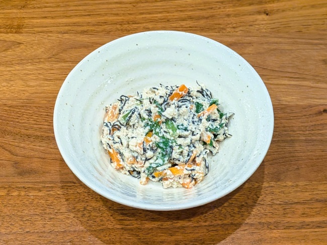 豆腐でひじきを戻して水っぽくない白あえ